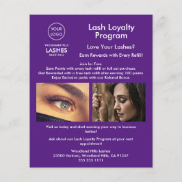 Enkel Modern Lila Business Logotyp Flygblad