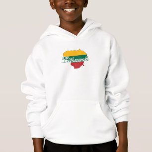 Enkel modern litauisk-litauiska karta-Flagga T Shirt