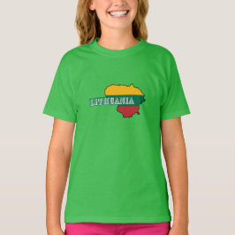 Enkel Modern lithuania lietuva Flagga Souvenir T Shirt