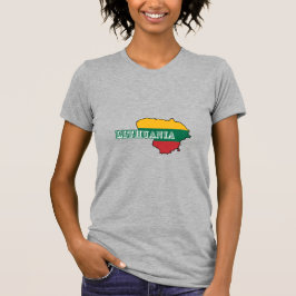 Enkel Modern lithuania lietuva Flagga Souvenir T Shirt