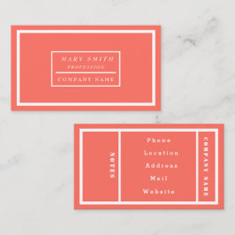 Enkel modern livskoral visitkort