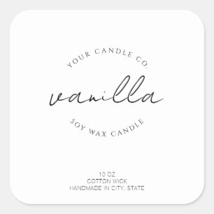 Enkel modern ljus-etikett fyrkantigt klistermärke