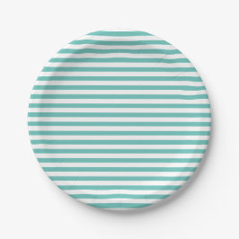Enkel Modern Ljus Teal och Vit Randig