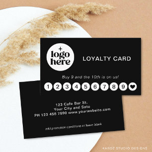 Enkel Modern Logotyp Företag Lojalitetskort Visitkort
