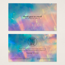 Enkel modern LOGOTYP HÄR: Kundrabatt Visitkort