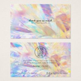 Enkel modern LOGOTYP HÄR: Kundrabatt Visitkort