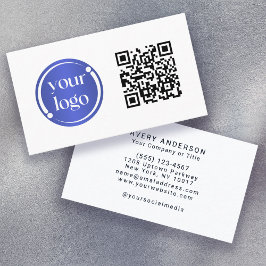Enkel modern Logotyp och QR-kodProfessionell Visitkort