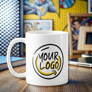 enkel modern logotyp qr-kod Kaffe Mugg