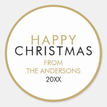 Enkel modern Lycklig-julfamilj Namn