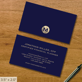 Enkel modern lyxmonogram visitkort