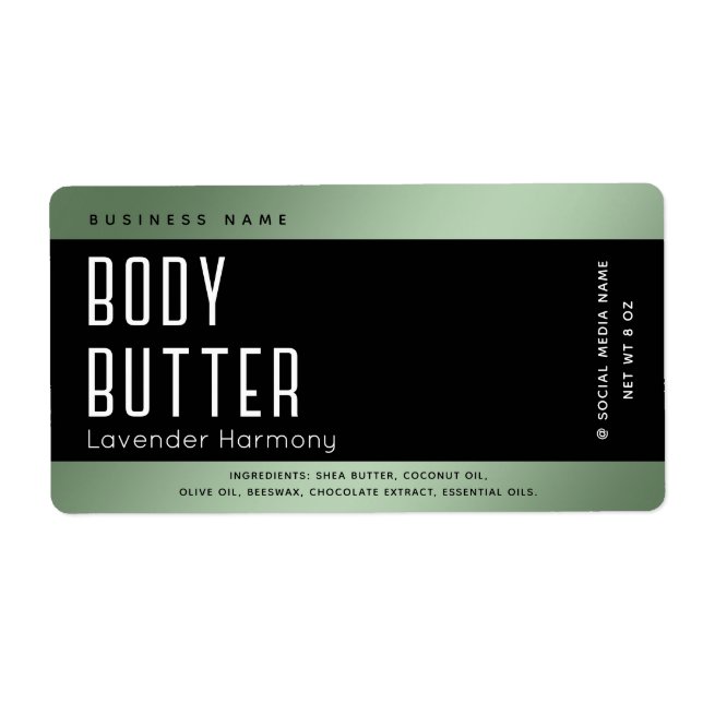 Enkel modern lyxtypografi svart fraktsedel (Framsidan)