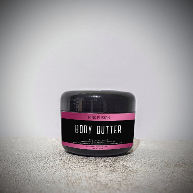 Enkel modern lyxtypografi svart rosa fraktsedel (Skapare uppladdad)