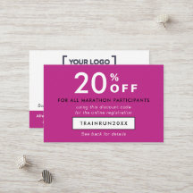 Enkel Modern Magenta Rabattkupong Logo QR