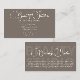 Enkel, modern, Makeup-artist, Beautician, Boho Visitkort