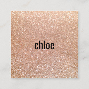 Enkel modern makeup-konstnär Ro Guld Glitter Fyrkantigt Visitkort