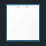 Enkel modern marin blå anteckningsblock<br><div class="desc">Anteckningsblocket Gräns i den moderna Professionellen Navy Blue Simple Modern</div>