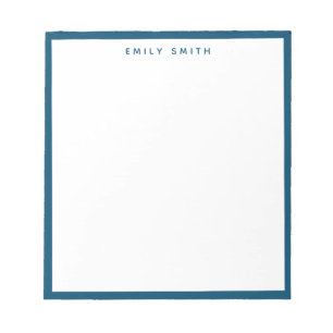 Enkel modern marin blå anteckningsblock