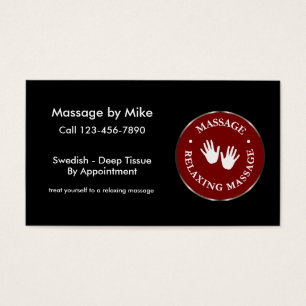 Enkel modern massage visitkort