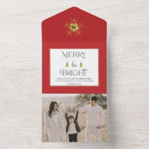 Enkel modern merry- och ljusa julkort