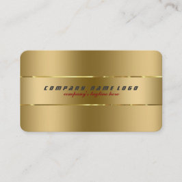 Enkel modern metallisk design i Guld Visitkort