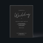 Enkel, modern, minimal bröllopsinbjudan inbjudningar<br><div class="desc">Enkelhet säger allt! Den här minimala textbröllopsinbjudan passar dagens moderna bröllop. Det är en enkel mall som innehåller all information du behöver för bröllop. Klicka på "personanpassa" eller "ange information" om du vill ändra informationen eller så kan du gå ännu längre genom att ändra färg i texten och bakgrunden med...</div>