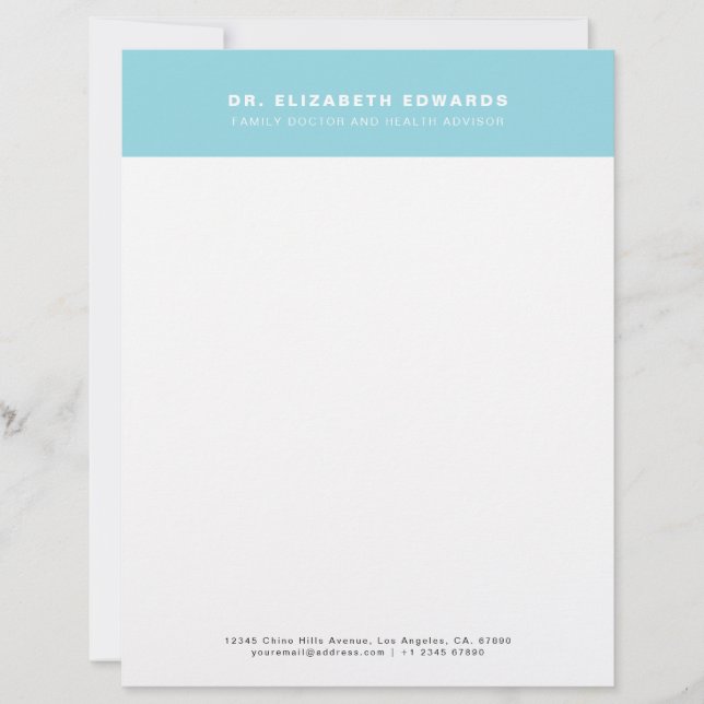 Enkel Modern Minimal Familjeläkare Brevhuvud (Framsida)