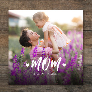 Enkel, modern, minimal foto-Mamma-mentdesign Canvastryck