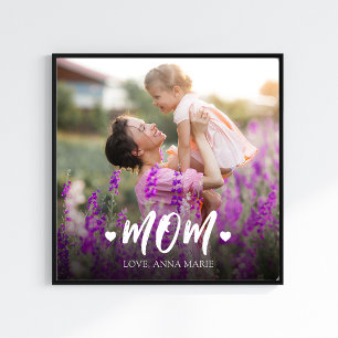 Enkel, modern, minimal foto-Mamma-mentdesign Fototryck