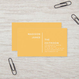 Enkel, modern, minimal Gult vit Visitkort