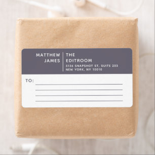 Enkel, modern, minimal Lila Grått White Business Fraktsedel