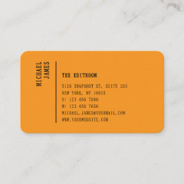 Enkel Modern Minimal Orange QR-kod Visitkort