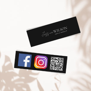 Enkel, modern, minimal QR-kod för Social-media i m Mini Visitkort