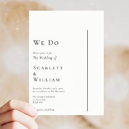 Enkel, modern, minimal vi gör Bröllop Inbjudningar