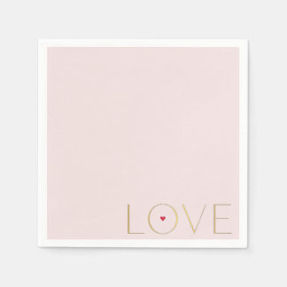 Enkel Modern Minimalist KÄRLEK Papper ```````````` Pappersservett
