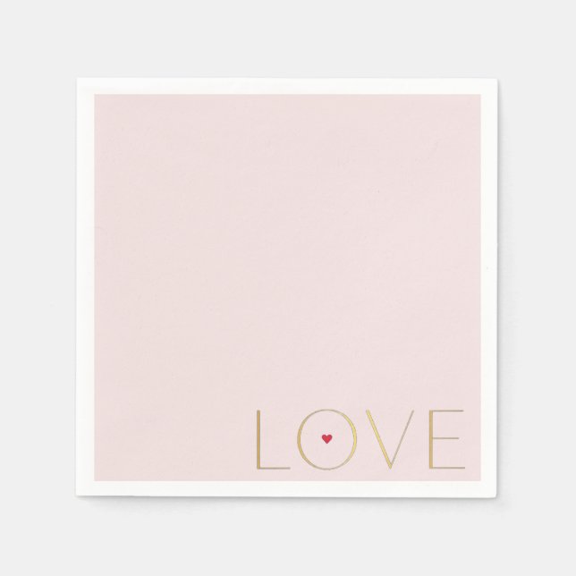 Enkel Modern Minimalist KÄRLEK Papper ```````````` Pappersservett (Framsidan)