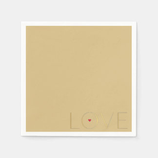 Enkel Modern Minimalist KÄRLEK Papper ```````````` Pappersservett