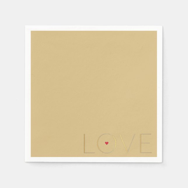 Enkel Modern Minimalist KÄRLEK Papper ```````````` Pappersservett (Framsidan)