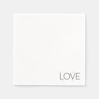 Enkel Modern Minimalist KÄRLEK Pappers servetter