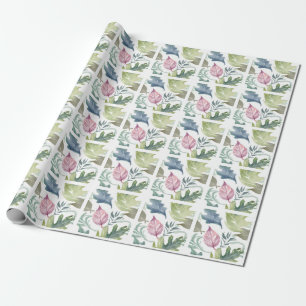 Enkel Modern Minimalist Namn Blomma Presentpapper