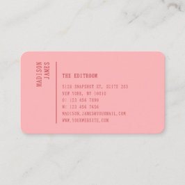 Enkel Modern Minimalist Rosa QR-kod Visitkort