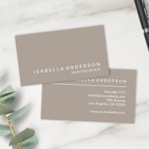 Enkel Modern Minimalist Taupe Yrkesmässig
