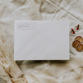 Enkel, modern, minimalistisk adressetikett för åte returadress etikett