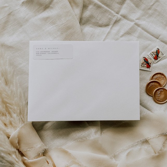 Enkel, modern, minimalistisk adressetikett för åte returadress etikett (Skapare uppladdad)