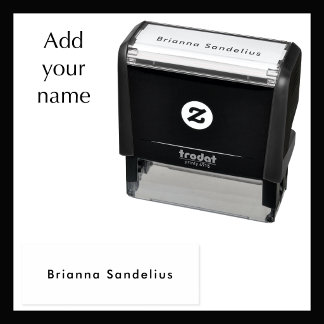Enkel Modern Minimalistisk Anpassad Text Namn Affä Självfärgande Stämpel
