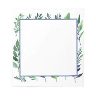 Enkel Modern Minimalistisk Blommig Grönska Anteckningsblock