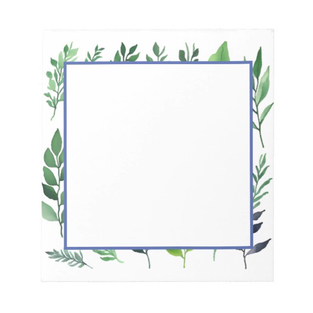 Enkel Modern Minimalistisk Blommig Grönska Anteckningsblock (Framsida)