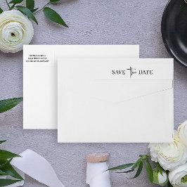 Enkel Modern Minimalistisk | Bröllop Spara Datum Etikettband