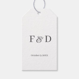 Enkel, modern, minimalistisk bröllopsfavoritMärkre Presentetikett