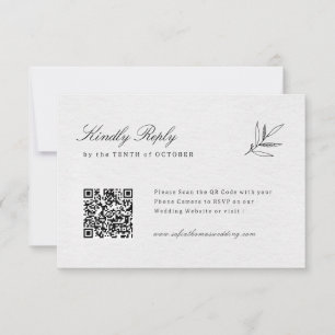 Enkel Modern minimalistisk Eukalyptus Oliv QR-kod OSA Kort