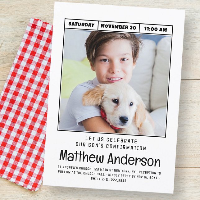 Enkel, modern, minimalistisk första bekräftelse av inbjudningar (Skapare uppladdad)